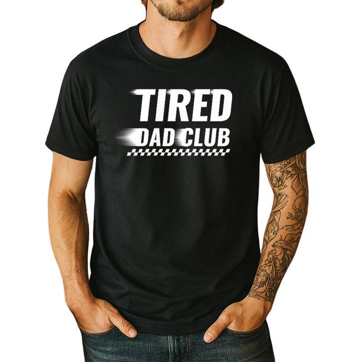 Tired Dad Club Maze Track Back 2 Sided Men's Casual T-Shirt