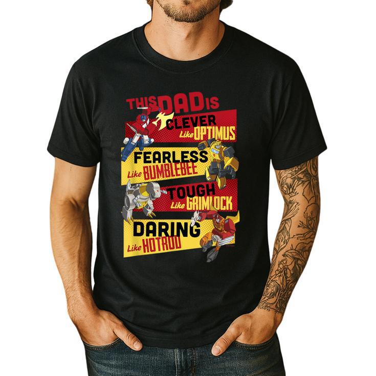 Transformers Father's Day Vintage Autobots Line Up Dad Is Men's Casual T-Shirt