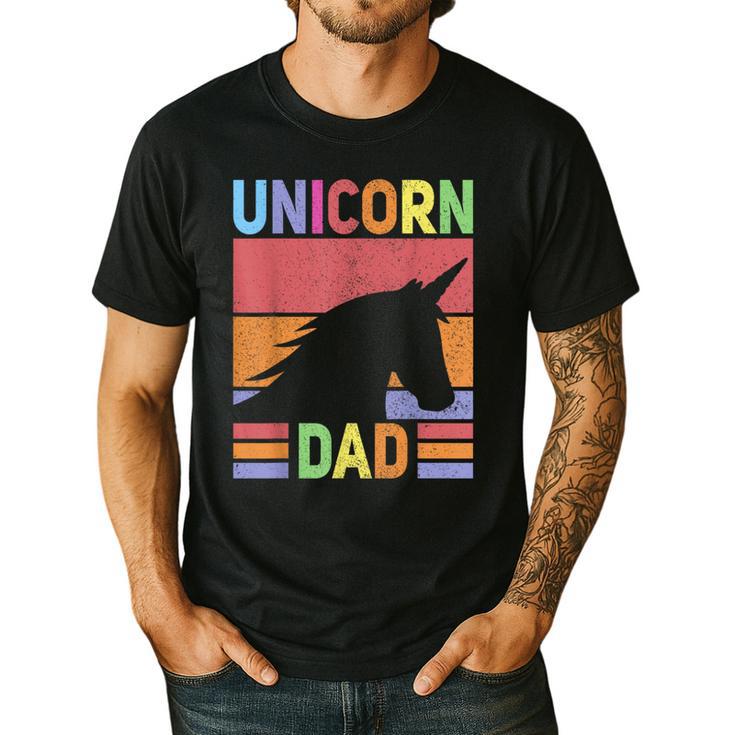 Unicorn Birthday Outfit Dad Unicorn Costume Bday Dad Unicorn Men's Casual T-Shirt