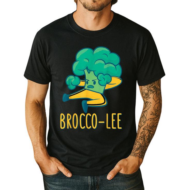 Vegetable Word Game Dad Joke Brocco-Lee Broccoli Men's Casual T-Shirt