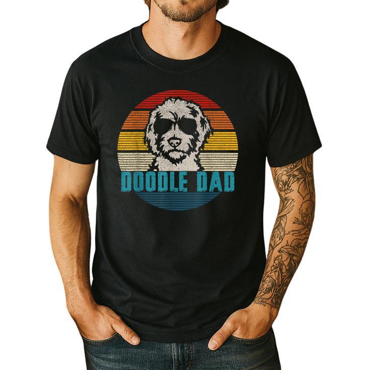 Vintage Best Doodle Dad Ever Father's Day Golden Doodle Men's Casual T-Shirt