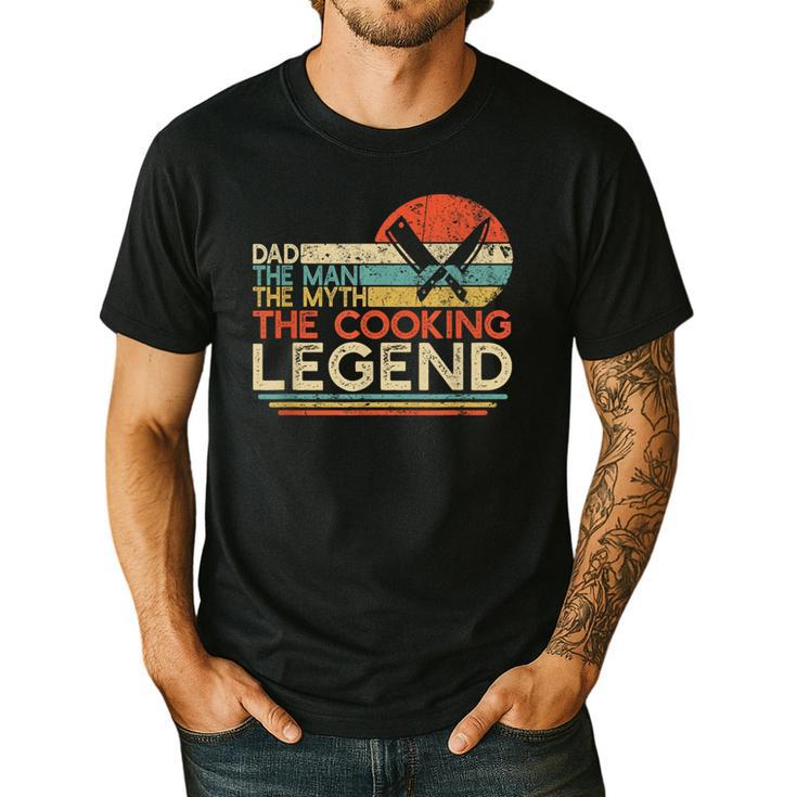 Vintage Cooking Dad The Man The Myth The Legend Chef Men's Casual T-Shirt