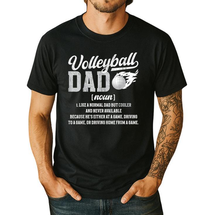 Volleyball Dad Definition Dad Of A Volleyball Player Father Men's Casual T-Shirt