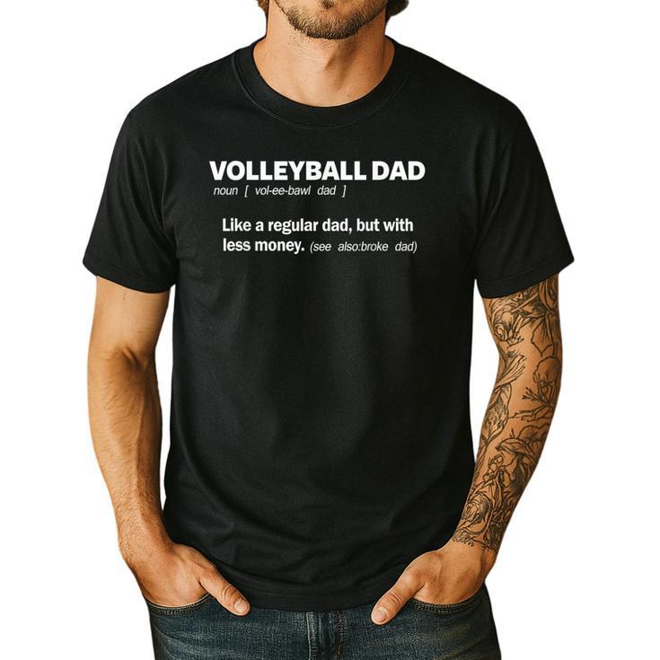 Volleyball Dad For Men Definition Father Of Players Men's Casual T-Shirt