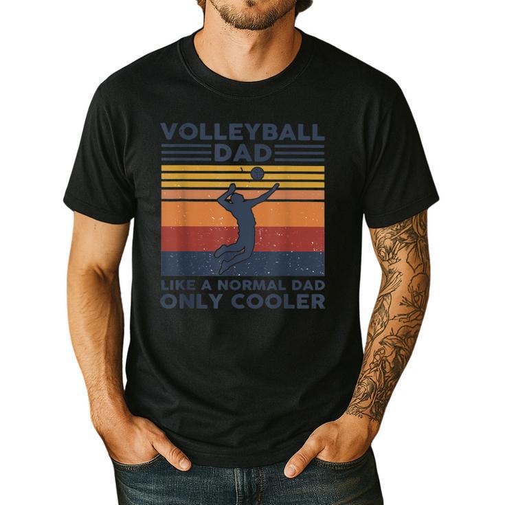 Volleyball Dad Like A Normal Dad Only Cooler Vintage Men's Casual T-Shirt Volleyball Dad Like A Normal Dad Only Cooler Vintage Men's Casual T-Shirt