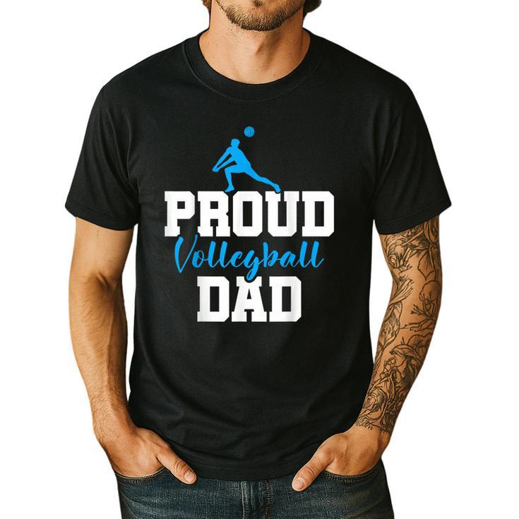 Volleyball Player Team Dad Father Proud Volleyball Dad Men's Casual T-Shirt