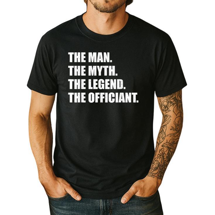 Wedding Officiant Art For Men Dad Ordained Minister Men's Casual T-Shirt
