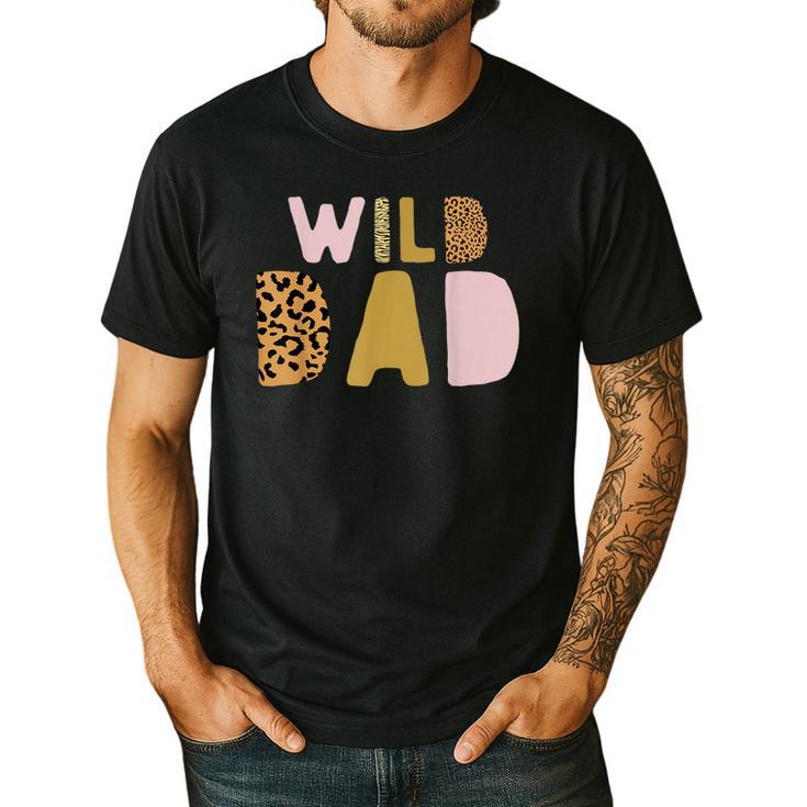 Wild Wild Dad Two Wild Birthday Outfit Zoo Birthday Animal Men's Casual T-Shirt