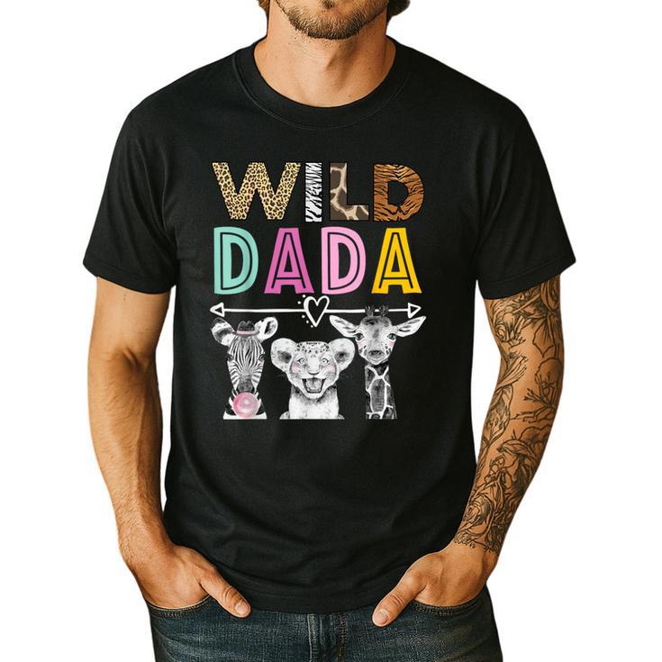 Wild Dada Zoo Theme Birthday Safari Jungle Matching Party Men's Casual T-Shirt