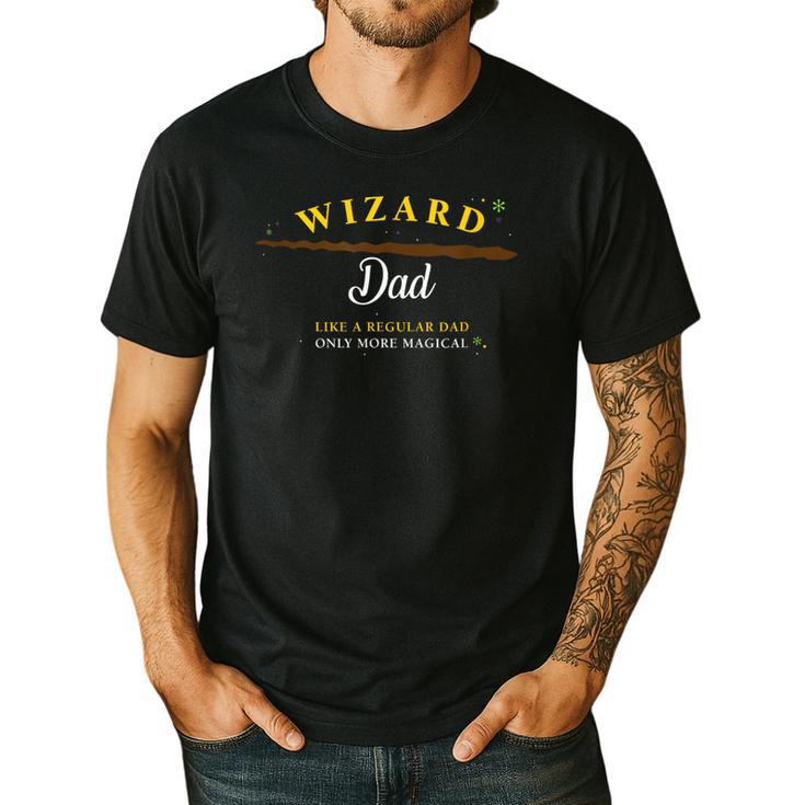 Wizard Dad Shirt Cute Magical Men's Casual T-Shirt