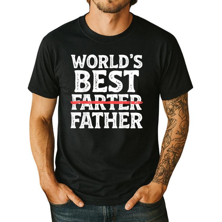 World's Best Father Farter Dad Daddy Papa Joke Men's Casual T-Shirt