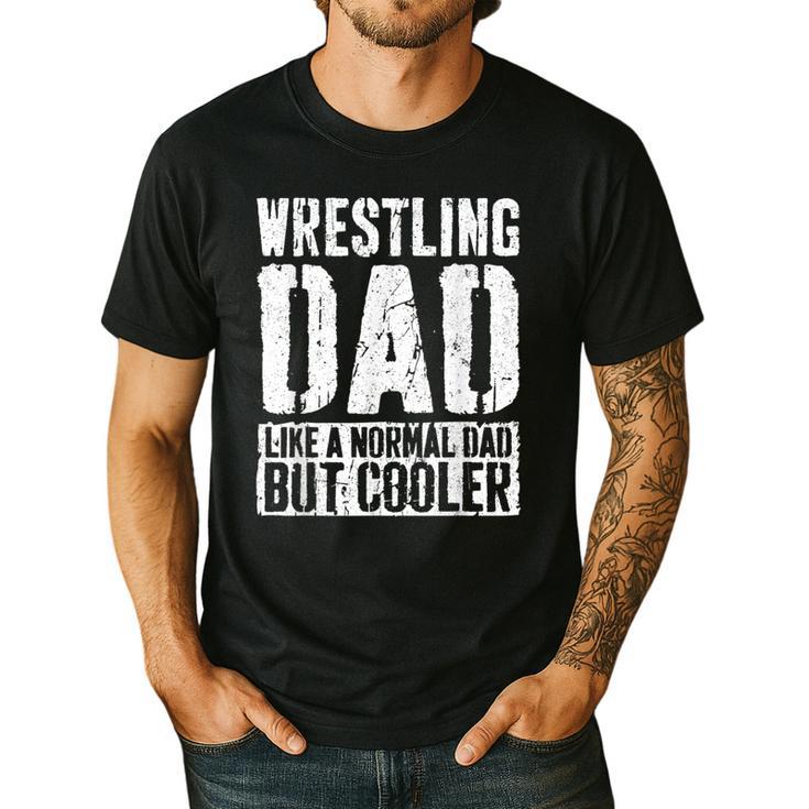 Wrestling Dad Shirt Men Fathers Day Wrestling Dad Men's Casual T-Shirt