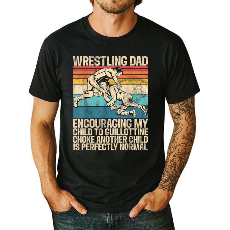 Wrestling Dad Wrestler Wrestling Wrestle Father's Day Men's Casual T-Shirt