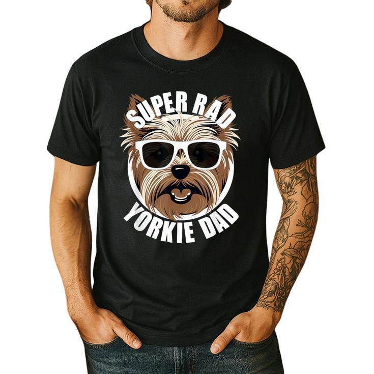 Yorkie Dad Father’s Day Yorkshire Terrier Dog Dad Men's Casual T-Shirt