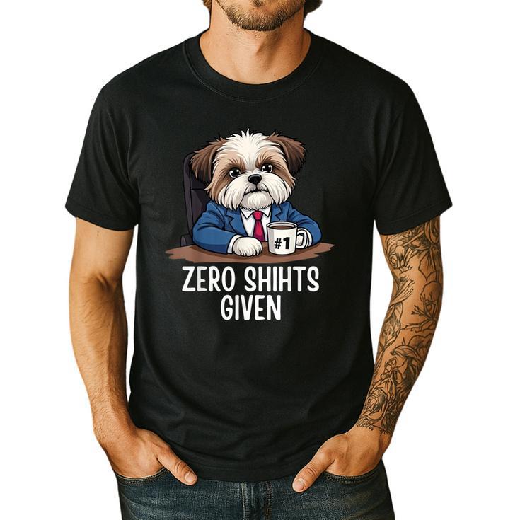 Zero Shihts Given Shih Tzu Dad Shih Tzu Mom Shih Tzu Men's Casual T-Shirt