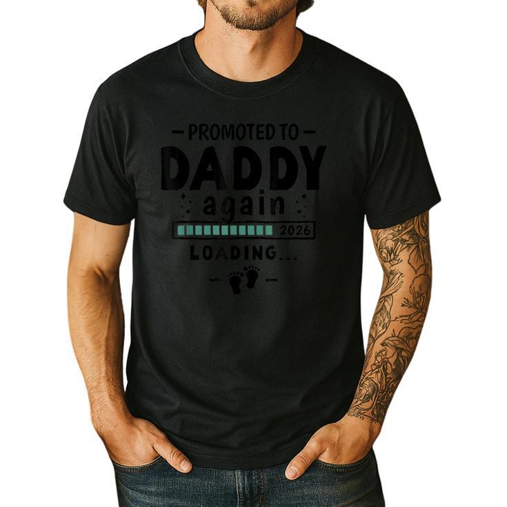 2nd Baby Announcement For Dad Promoted To Daddy Again 2026 Men's Casual T-Shirt