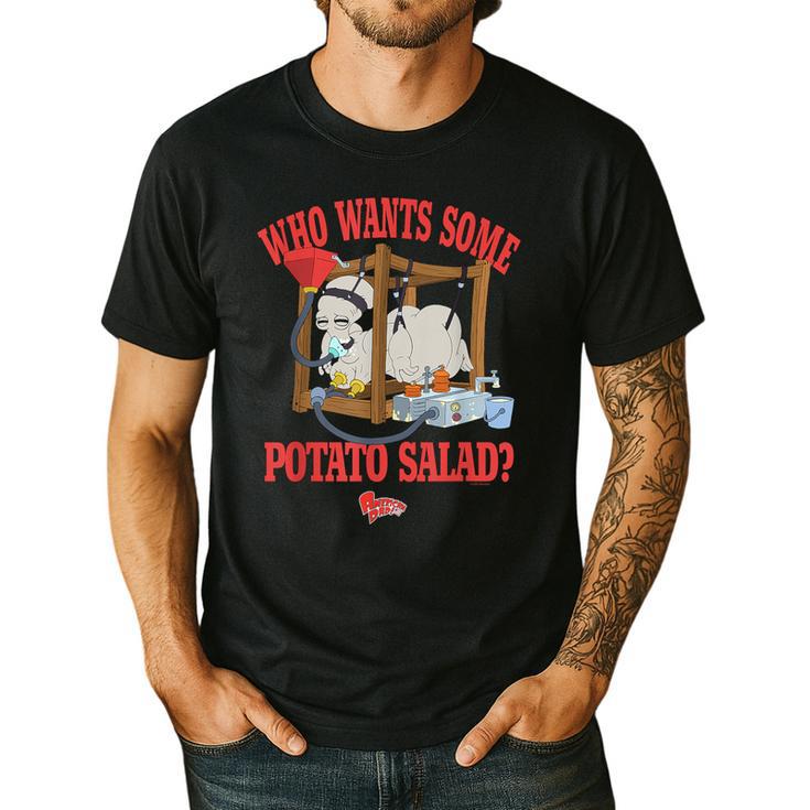American Dad Who Wants Some Potato Salad Roger Cartoon Men's Casual T-Shirt