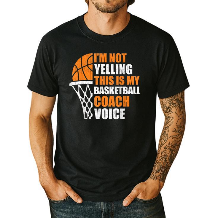 Basketball Not Yelling This Is My Basketball Coach Dad Men's Casual T-Shirt