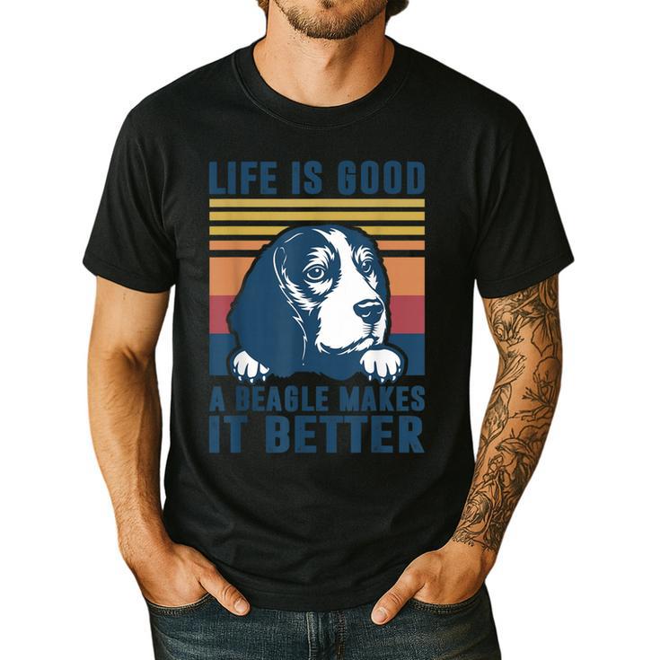 Beagle For Men Women Beagle Dog Mom Dad Beagle Men's Casual T-Shirt