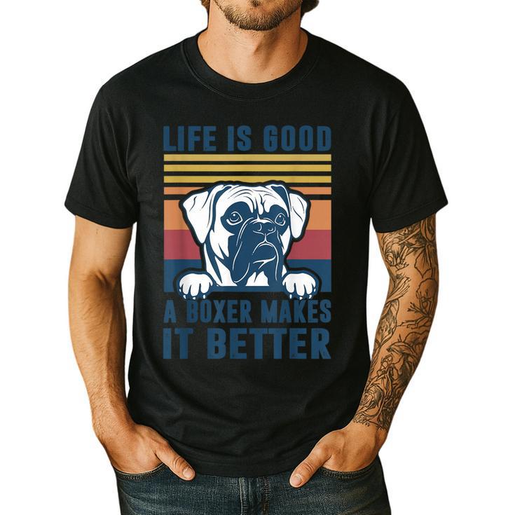 Boxer Dog For Men Women Boxer Dog Dad Mom Small Men's Casual T-Shirt
