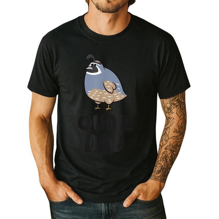 California Quail Bird Dad Quail Dad Men's Casual T-Shirt