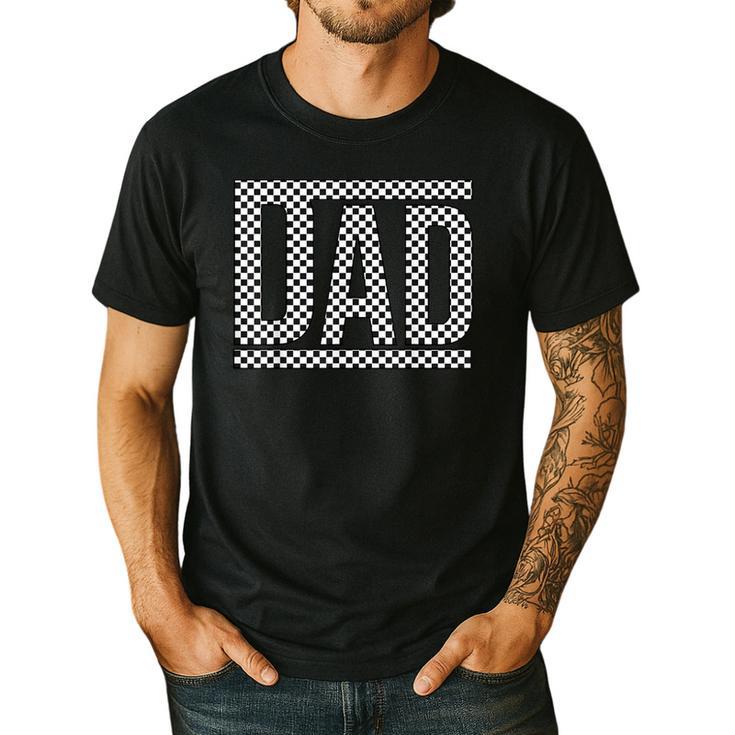 Checkered Dad Father's Day For Dad Family Men's Casual T-Shirt