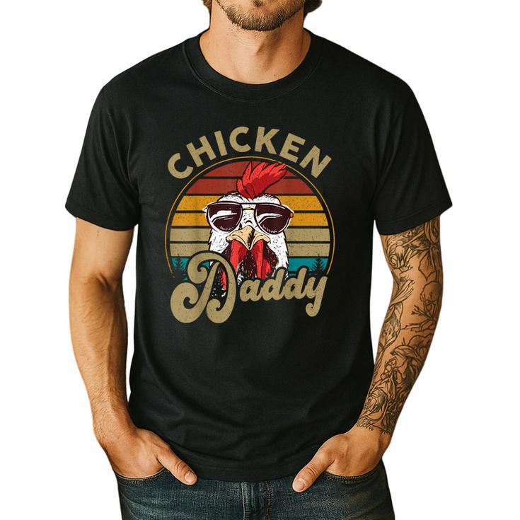 Chicken-Shirt Rooster Daddy Vintage Farmer Dad Father Men's Casual T-Shirt