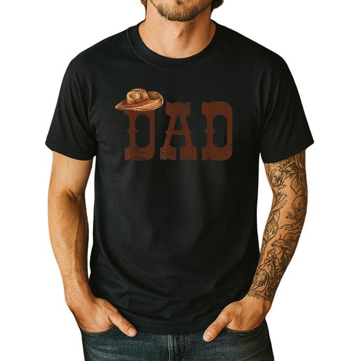 Dad Western Family Matching Birthday Cowboy Cowgirl Men's Casual T-Shirt