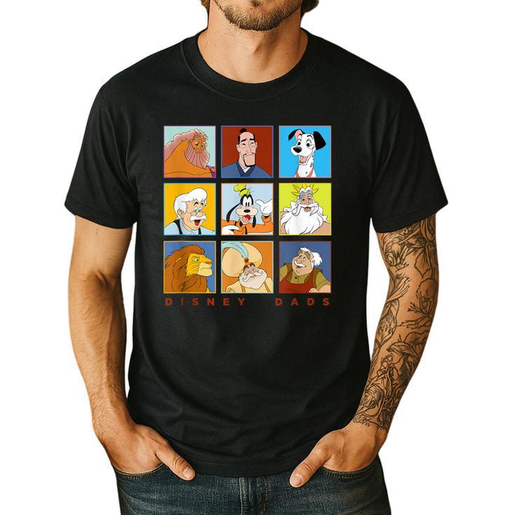 Disney Classic Father's Day Disney Dads Colorful Panels Men's Casual T-Shirt