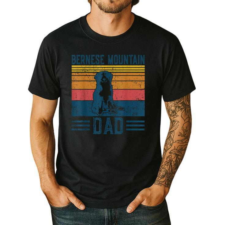 Dog Berner Dad Vintage Bernese Mountain Dad Men's Casual T-Shirt