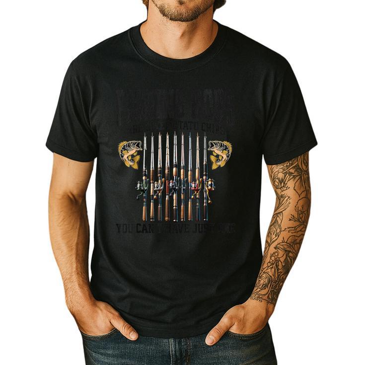 Fishing Tuna Bass Rod Fisherman Cool Dad Quote Men's Casual T-Shirt
