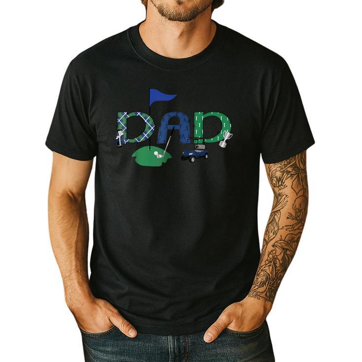 Golf Dad Hole In One Golf First Birthday Boy Party Men's Casual T-Shirt