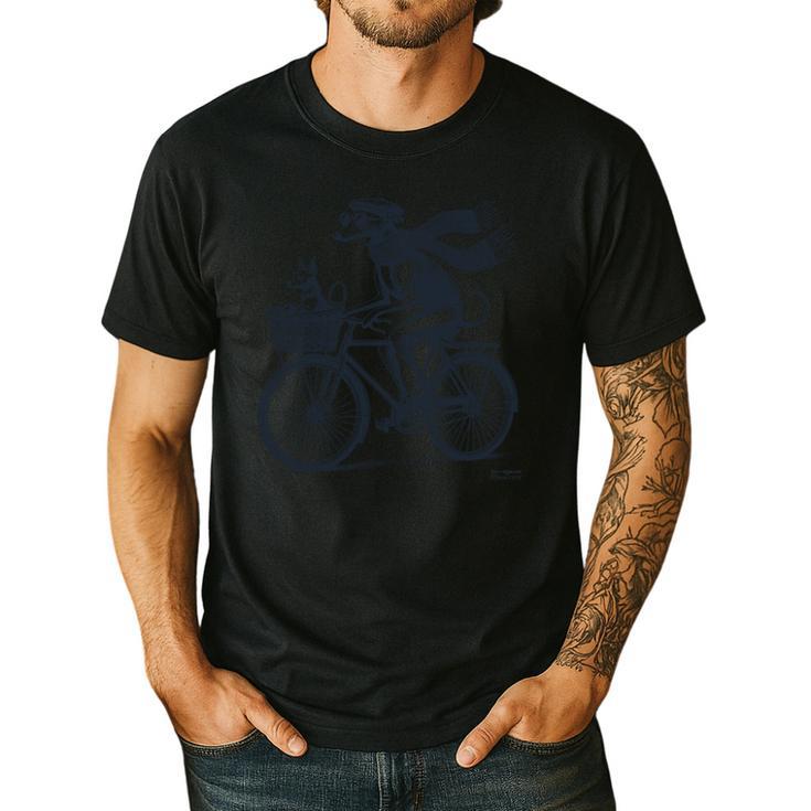 Italian Greyhound Whippet Bicycle Cycling Dog Mom Iggy Dad Men's Casual T-Shirt