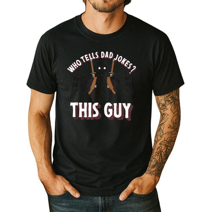 Marvel Deadpool Father's Day Who Tells Dad Jokes This Guy Men's Casual T-Shirt