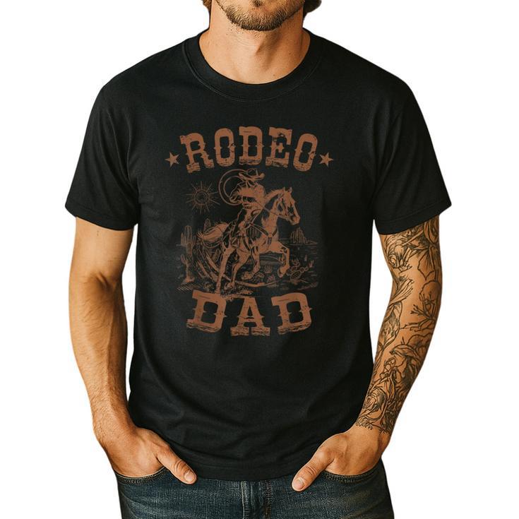 Rodeo Dad Western Cowboy Daddy Family Matching Father's Day Men's Casual T-Shirt