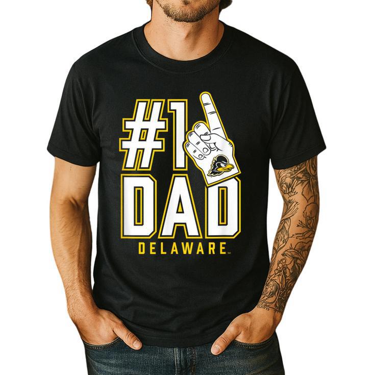 University Of Delaware Blue Hens 1 Dad Men's Casual T-Shirt