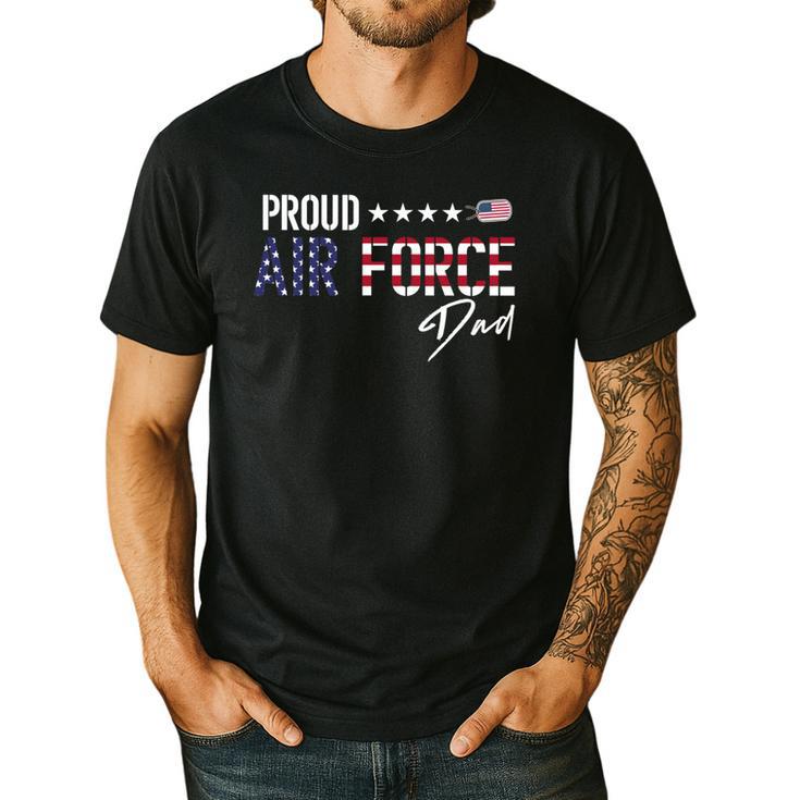 US Flag Proud Air Force Dad Men's Casual T-Shirt