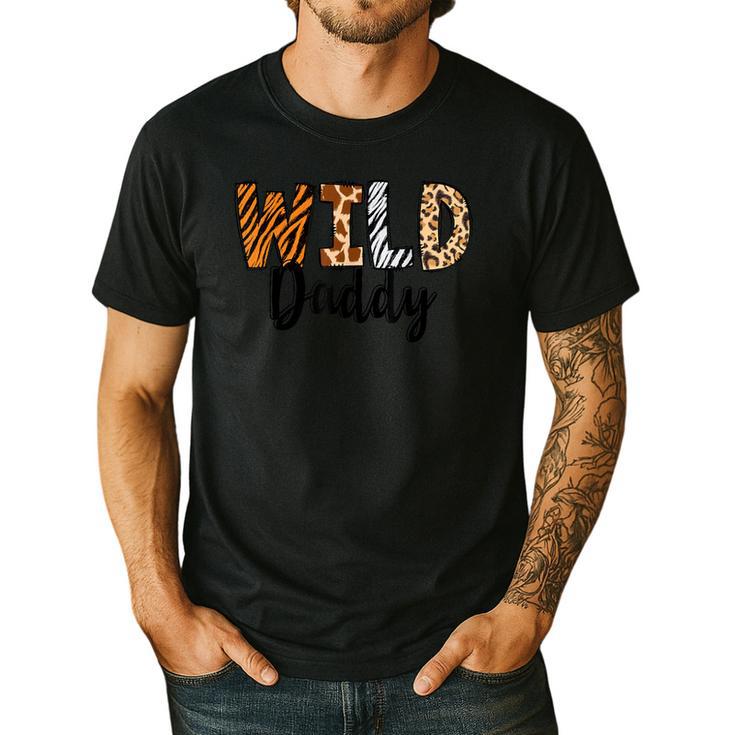 Wild Daddy Zoo Born Two Be Wild B-Day Safari Jungle Animal Men's Casual T-Shirt
