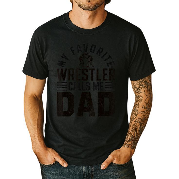 Wrestler Daddy Wrestling Dad Men's Casual T-Shirt