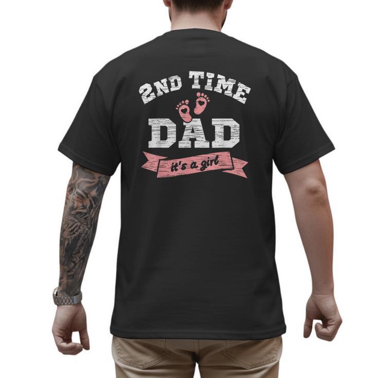2nd Second Time Dad It's a Girl Gender Reveal Dad Of 2 Kids Men's Back Print T-Shirt