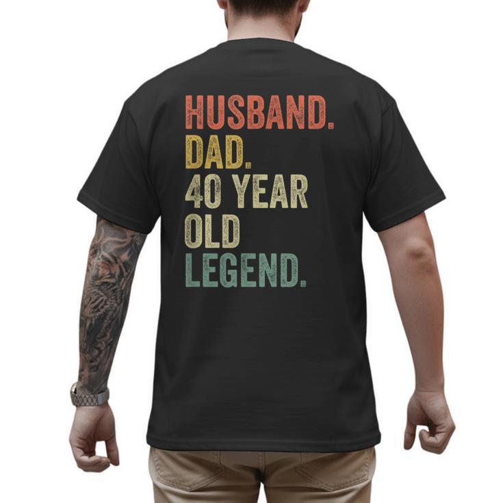 40th Birthday For Men Vintage Dad 1980 Men's Back Print T-Shirt