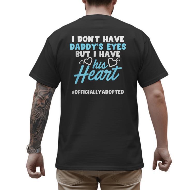 Adoption Announcement Day Dad Heart Small Men's Back Print T-Shirt