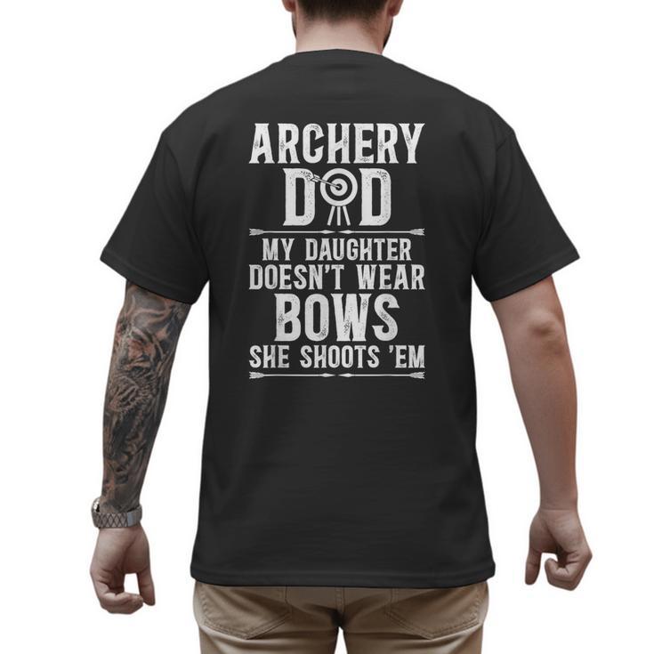 Archery Dad Dad Of An Archer Father Men's Back Print T-Shirt