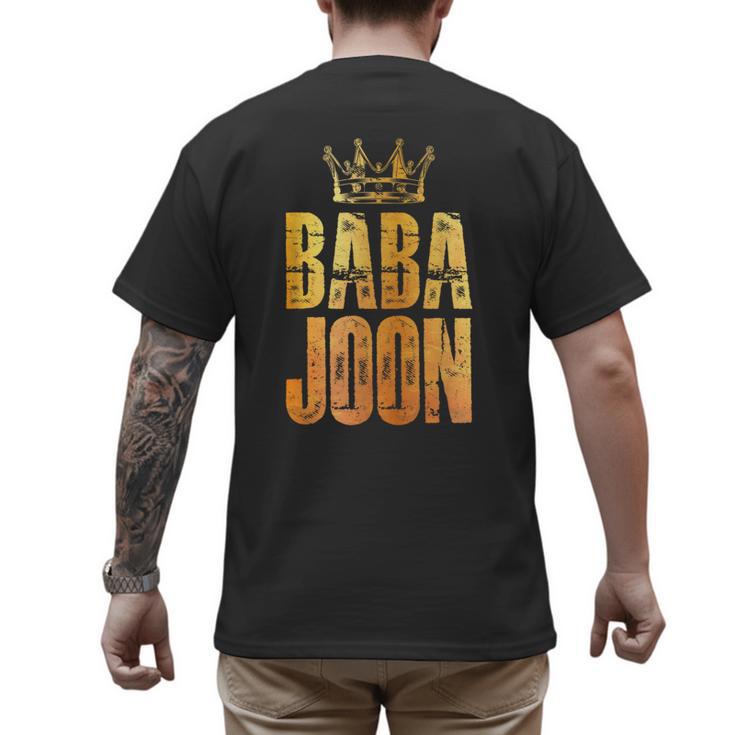 Baba Joon Persian Dad Iran Quote Iranian Fathers Day Men's Back Print T-Shirt