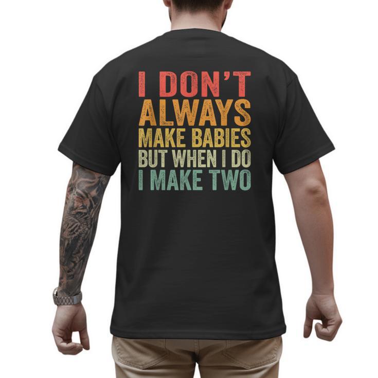 Baby Twins For Pregnant Mum Dad Men's Back Print T-Shirt