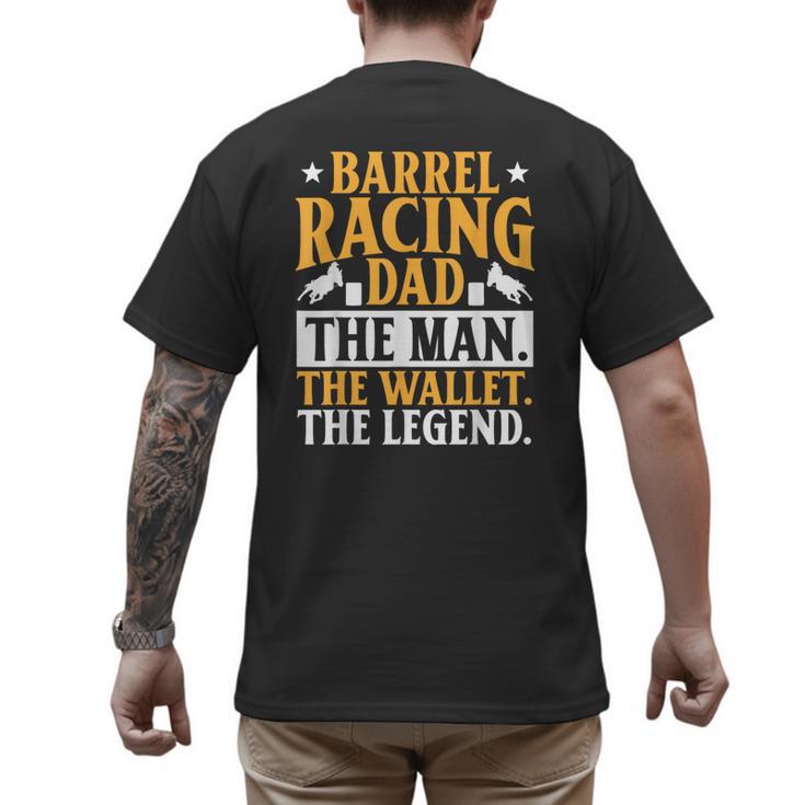 Barrel Racing Dad Horse Barrel Racer Men's Back Print T-Shirt