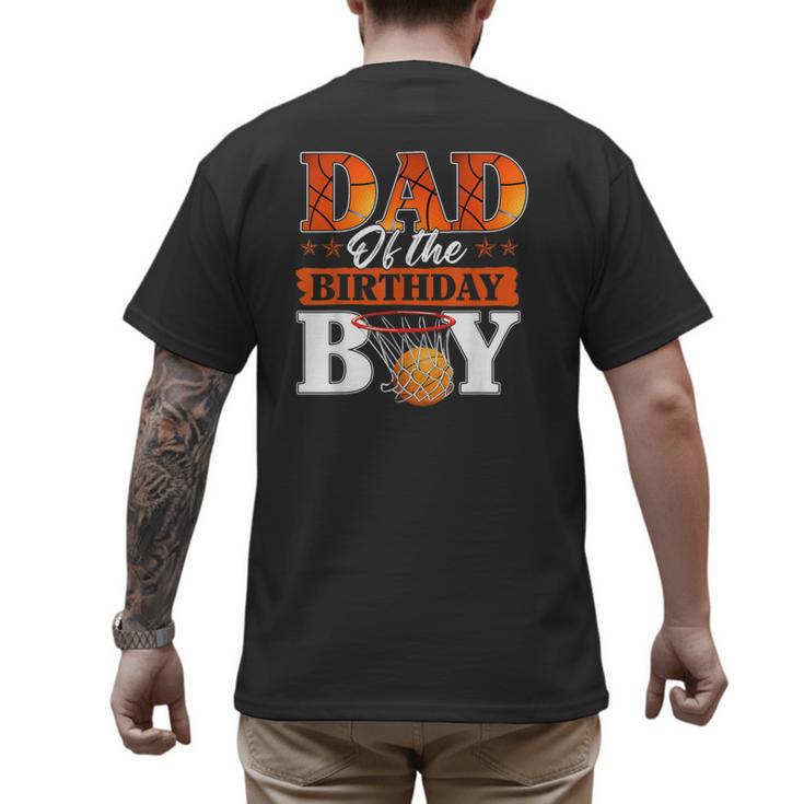 Basketball DAD Of The Birthday Boy Family Matching Men's Back Print T-Shirt