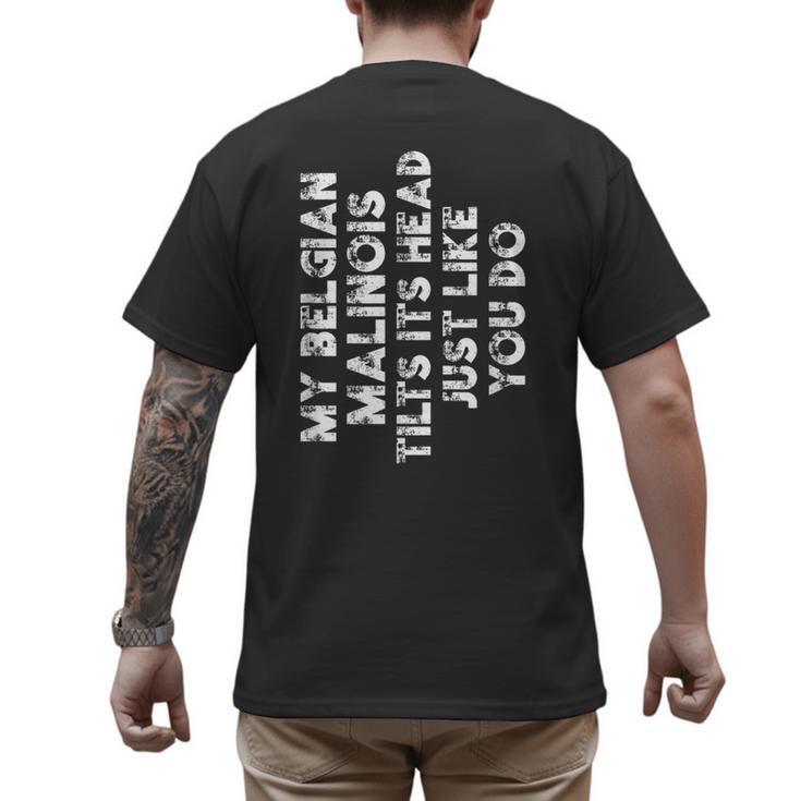 Belgian Malinois Mom Dad Dog Lover Women Men Kids Men's Back Print T-Shirt