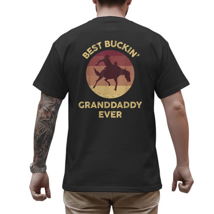 Best Buckin' Granddaddy Western Rodeo Cowboy Bucking Horse Men's Back Print T-Shirt