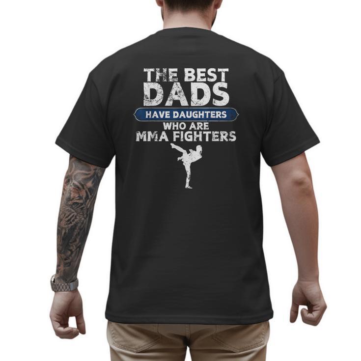 The Best Dads Have Daughters Who Are Mma Fighters Vintage Men's Back Print T-Shirt